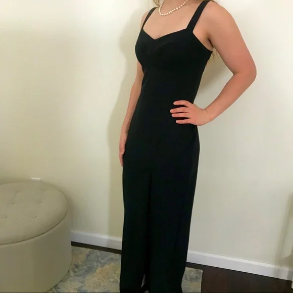 black long sleeve dress formal NICOLE MILLER Size S Black Rayon Halter Above Knee Cocktail Dress  Sui  Generis Designer Consignment